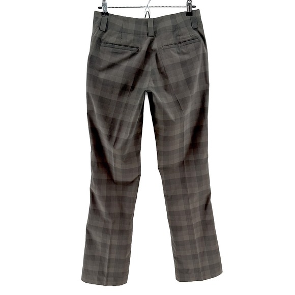 NIKE GOLF Dri-Fit Plaid Straight Leg Golf Pants • Women's‎ size 2 • khaki, gray - Picture 4 of 7